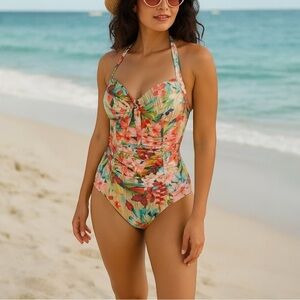 SEAFOLLY Butterfly Coast Halter Maillot Swimsuit